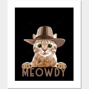 Meowdy Funny Cat Posters and Art